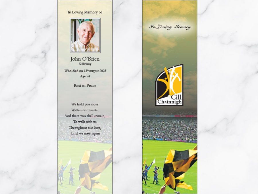 Kilkenny GAA Memorial Bookmarks