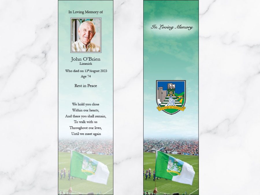 Limerick GAA Memorial Bookmark