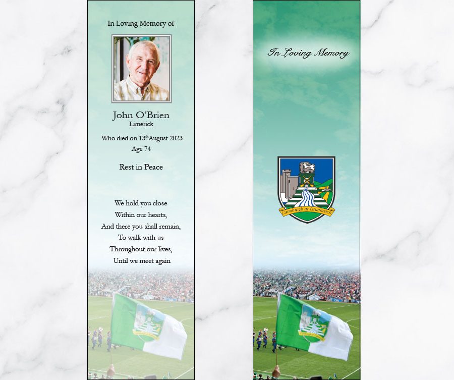 Limerick GAA Memorial Bookmark