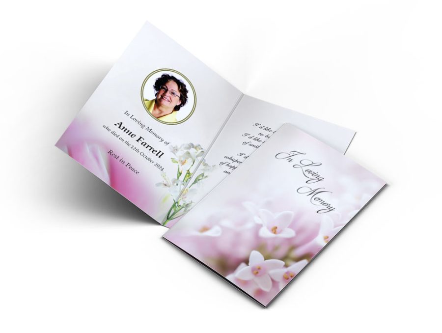 Pink Blossom Memorial Card