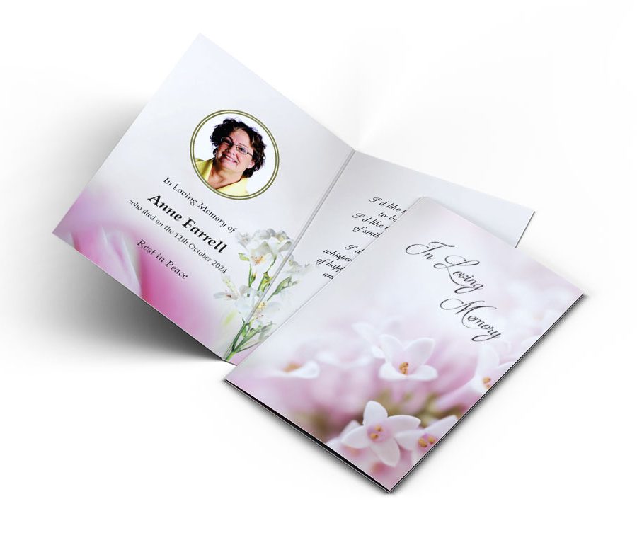 Pink Blossom Memorial Card