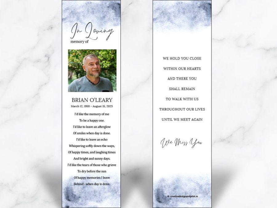 Watercolour Memorial Bookmarks