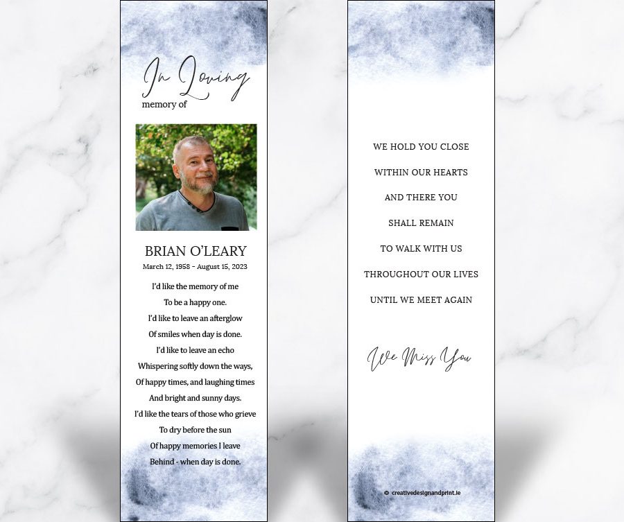 Watercolour Memorial Bookmarks