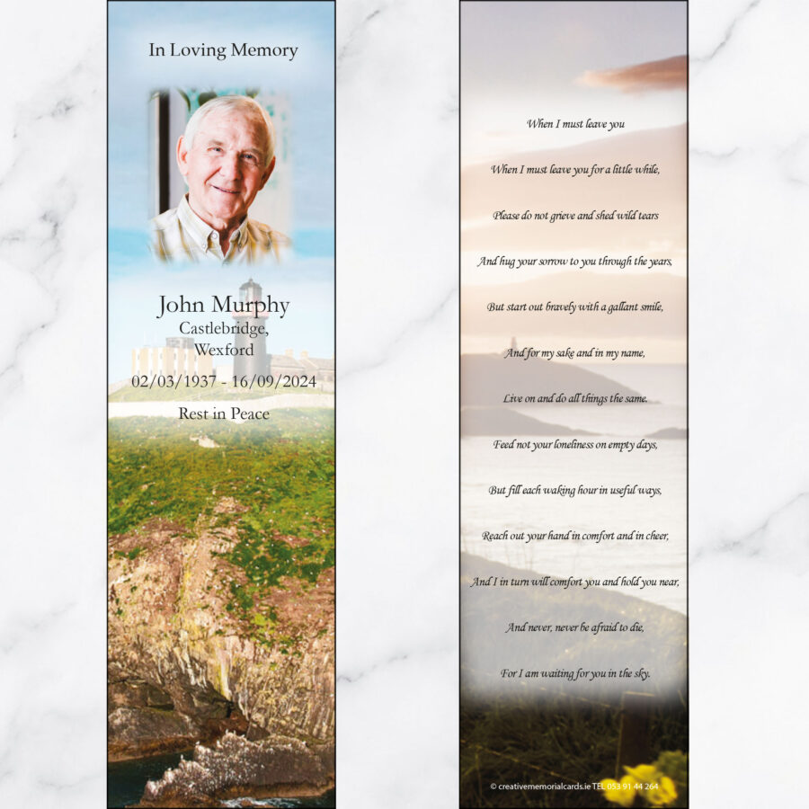 Ballycotton Lighthouse memorial bookmarks