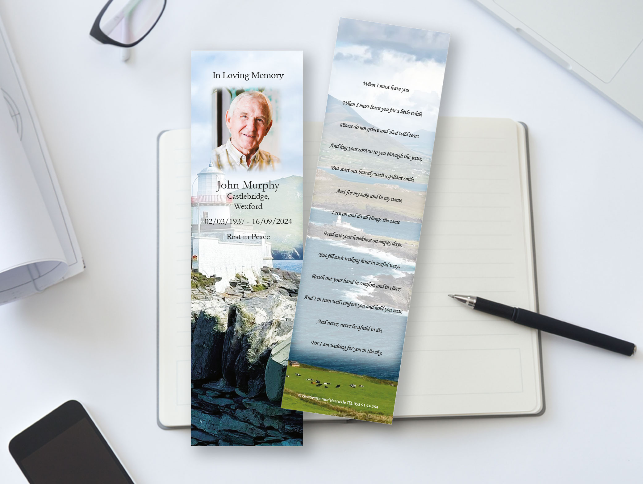 Valentia Island Lighthouse memorial bookmarks