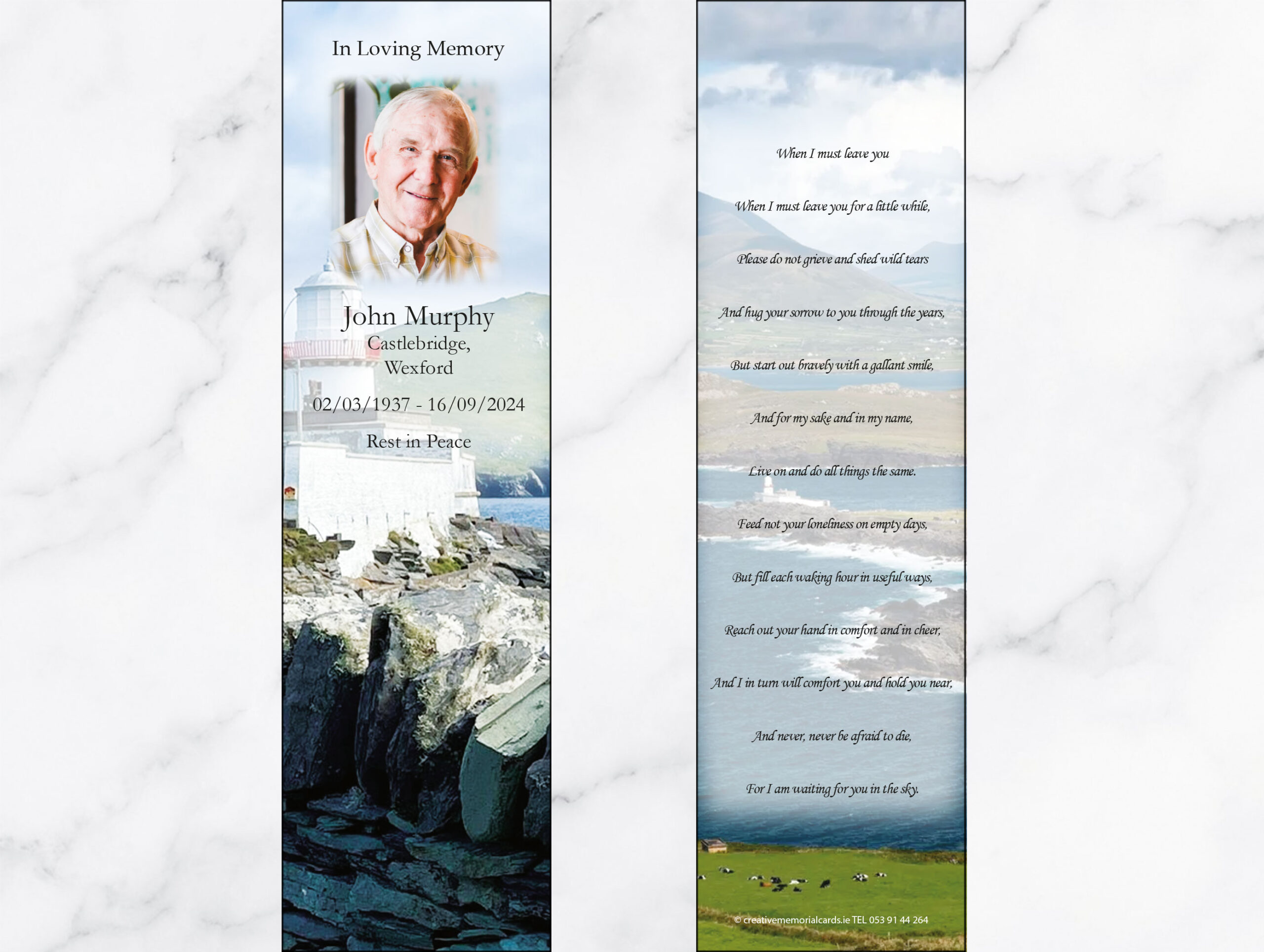 Valentia Island Lighthouse memorial bookmarks