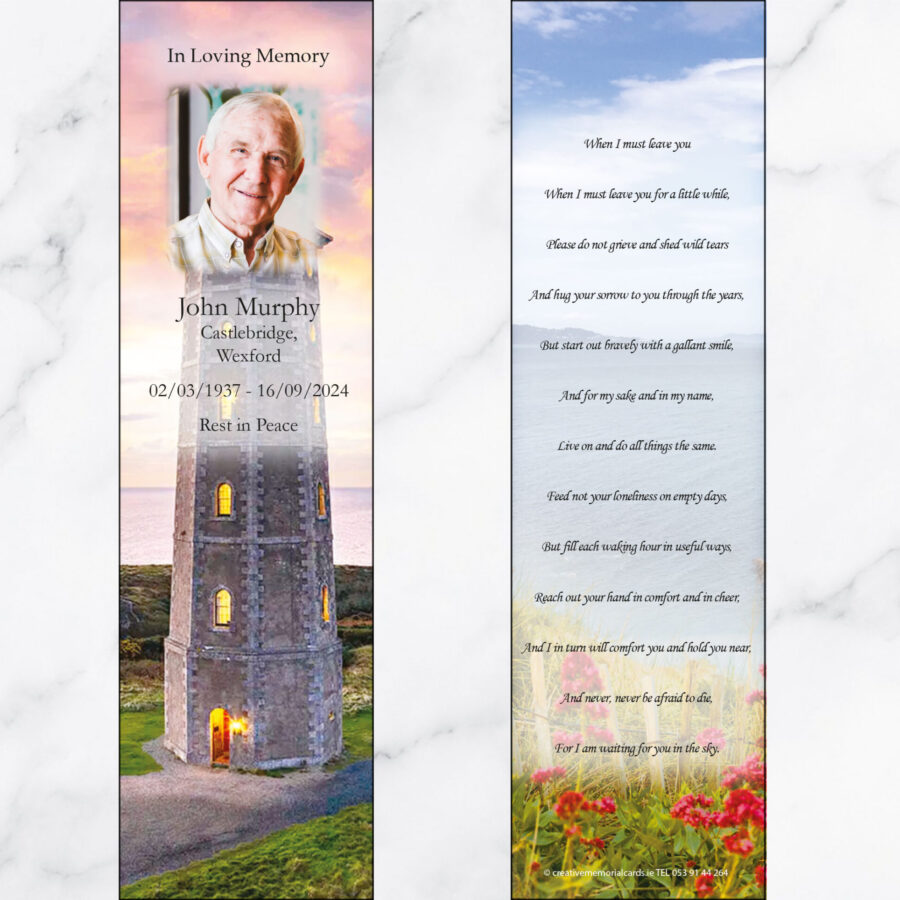 Wicklow Head Lighthouse memorial bookmarks