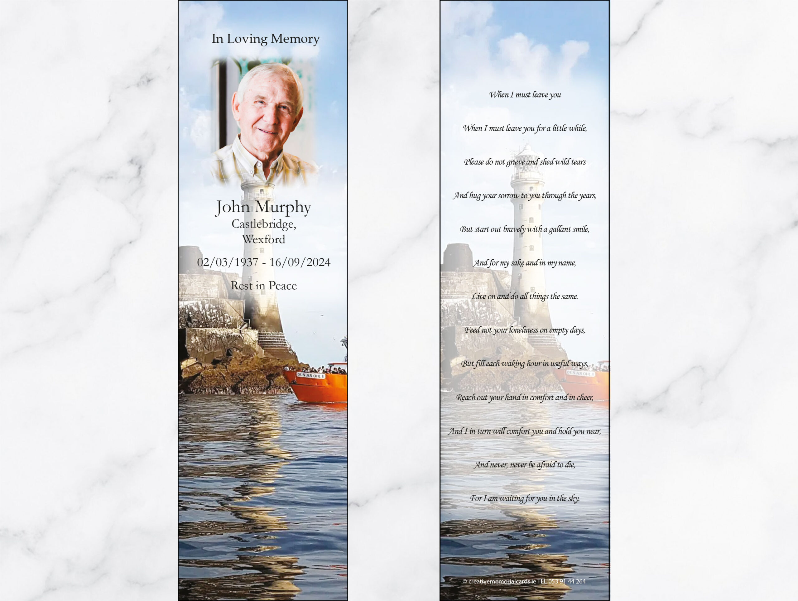 Fastnet Rock Lighthouse memorial bookmarks