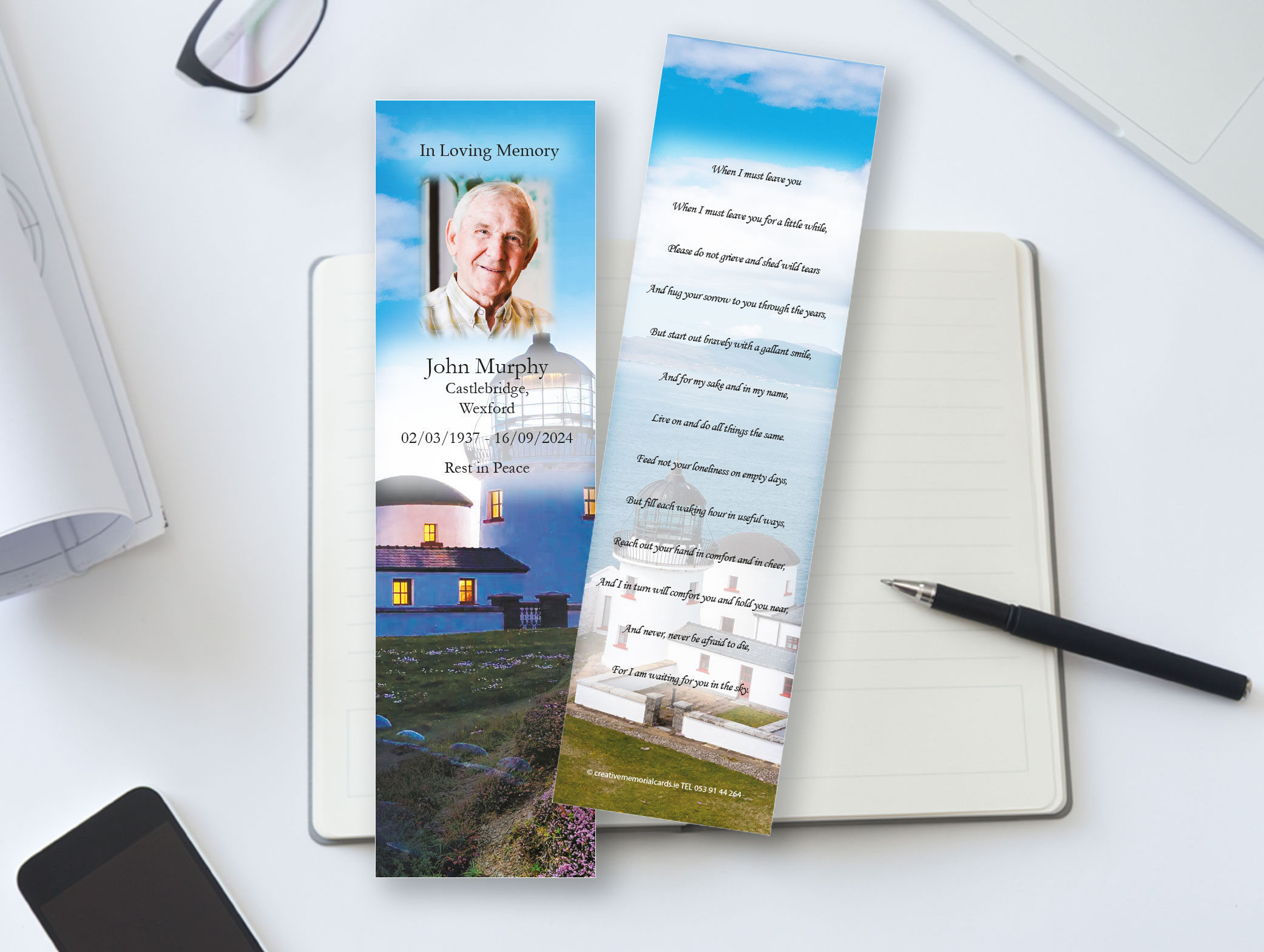 Clare Island Lighthouse memorial bookmarks
