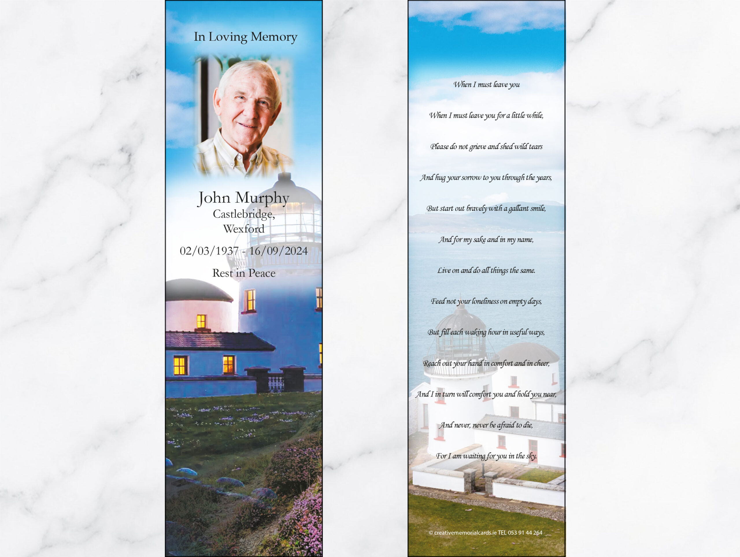 Clare Island Lighthouse memorial bookmarks