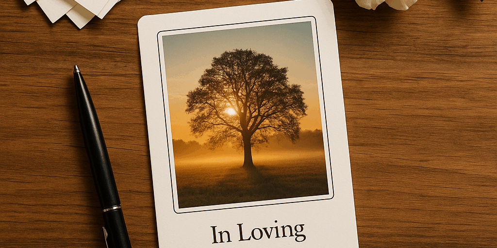 Choosing Photographs for Memorial Cards Photographs for Memorial Cards