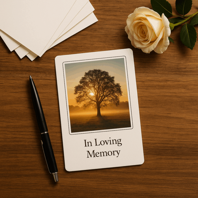 Choosing Photographs for Memorial Cards Photographs for Memorial Cards