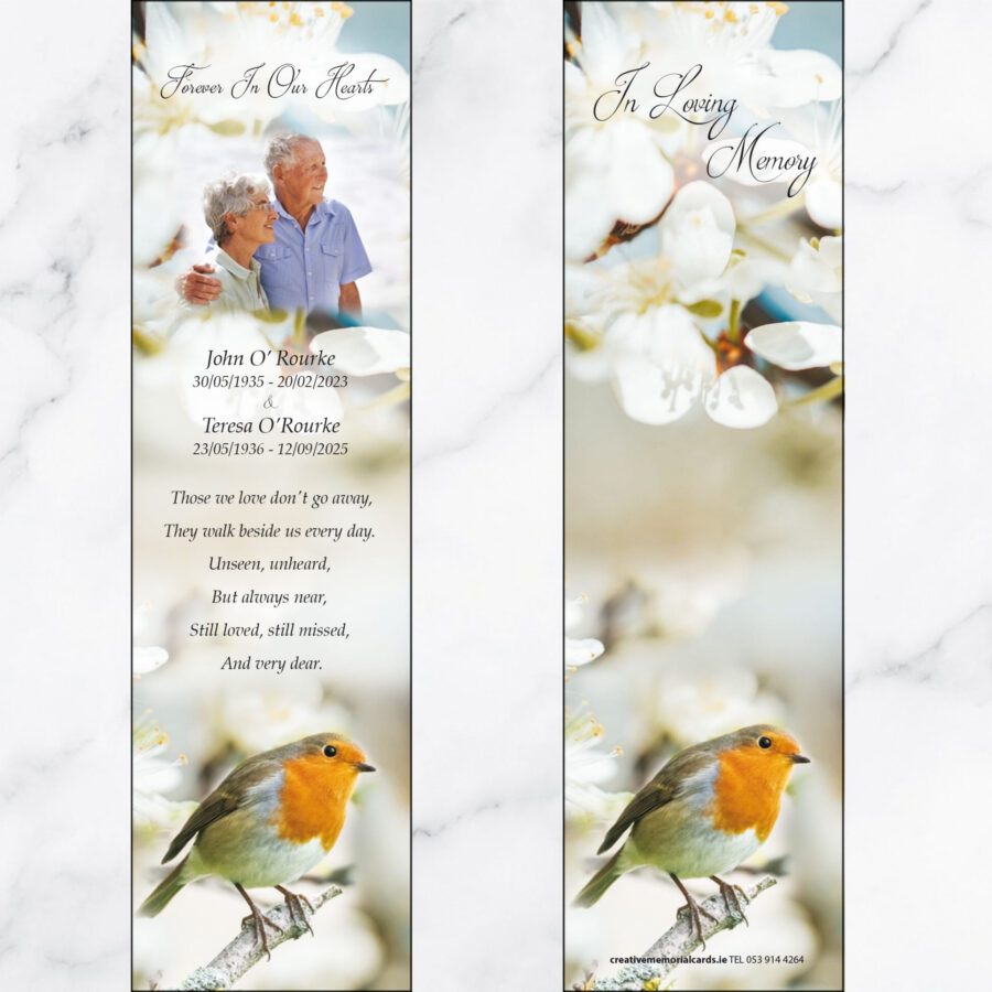 Perched Robin Memorial Bookmarks