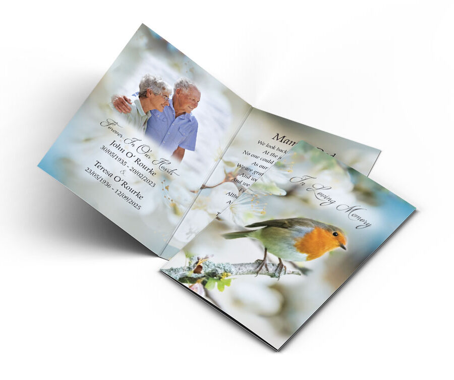 Perched Robin Memorial Cards